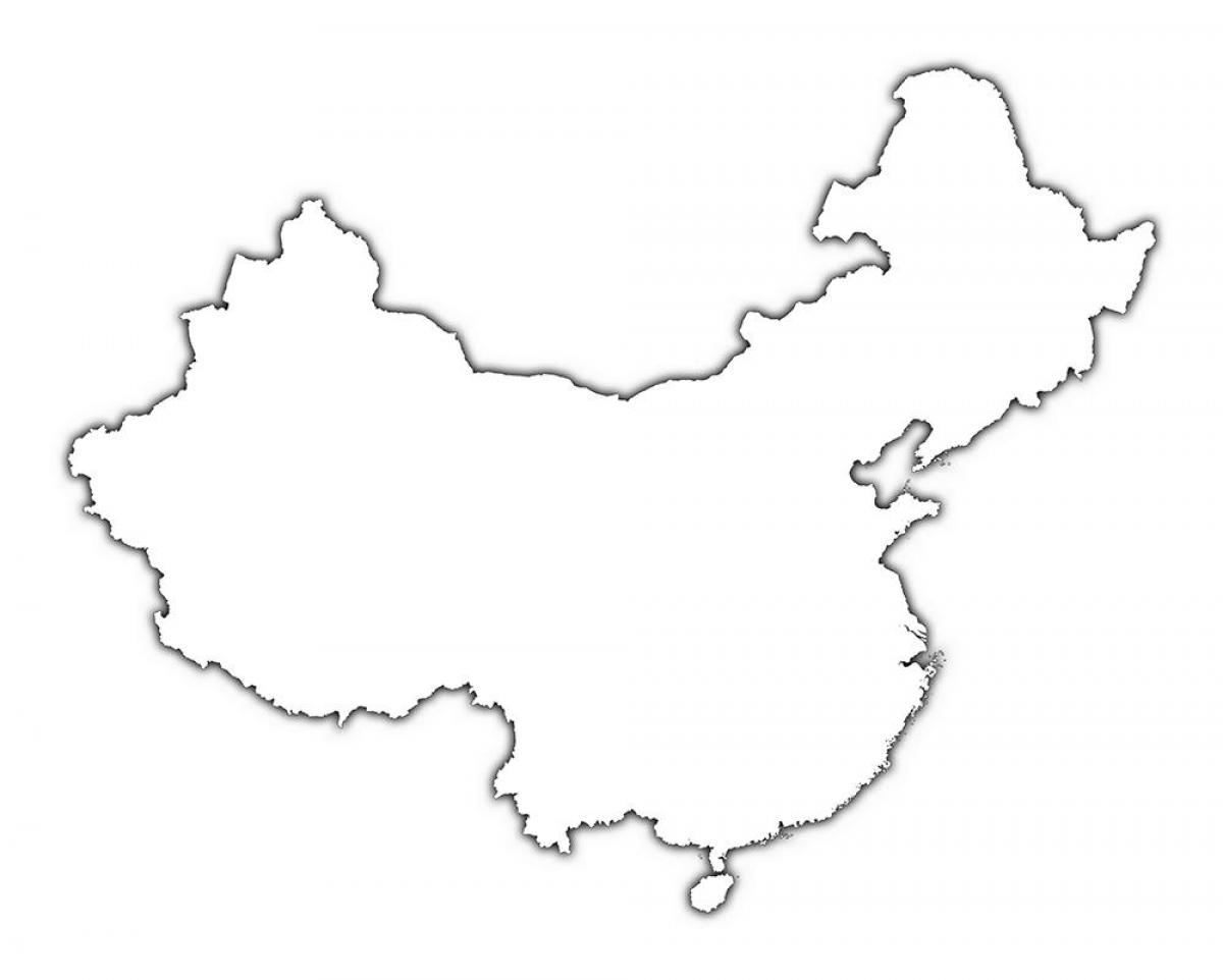 carte de contour de la Chine
