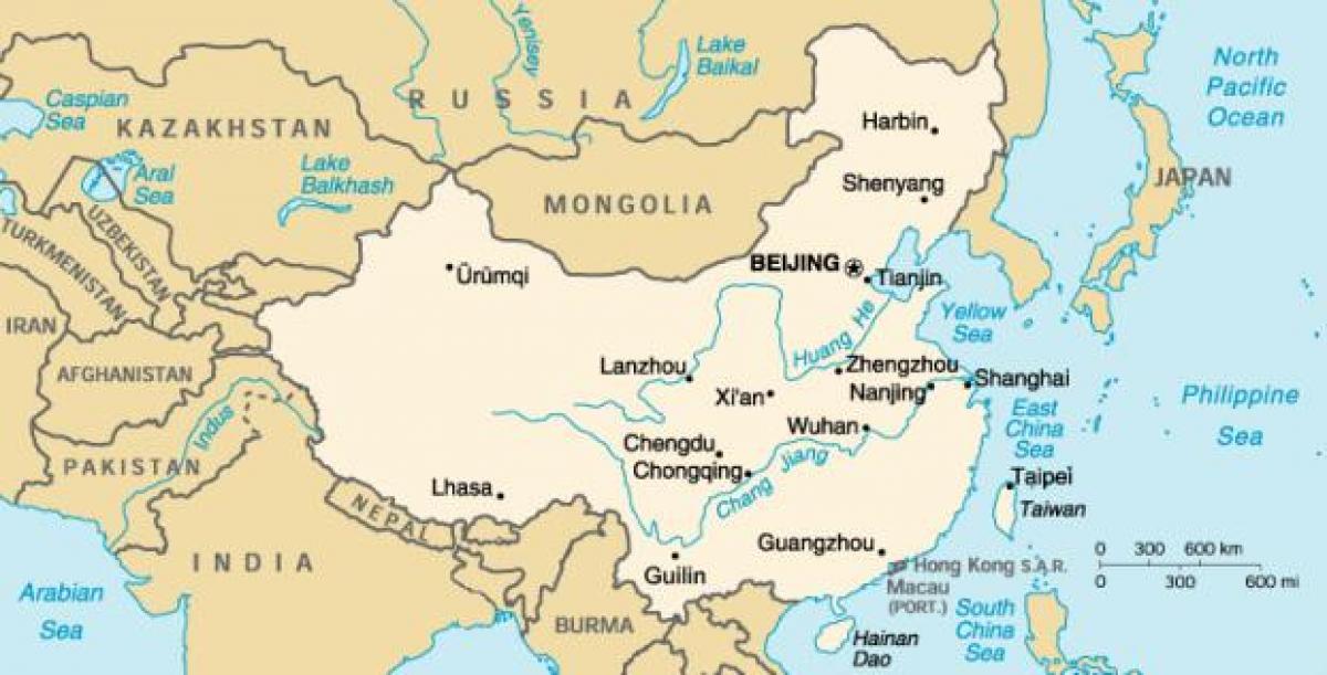 carte ancienne de la Chine