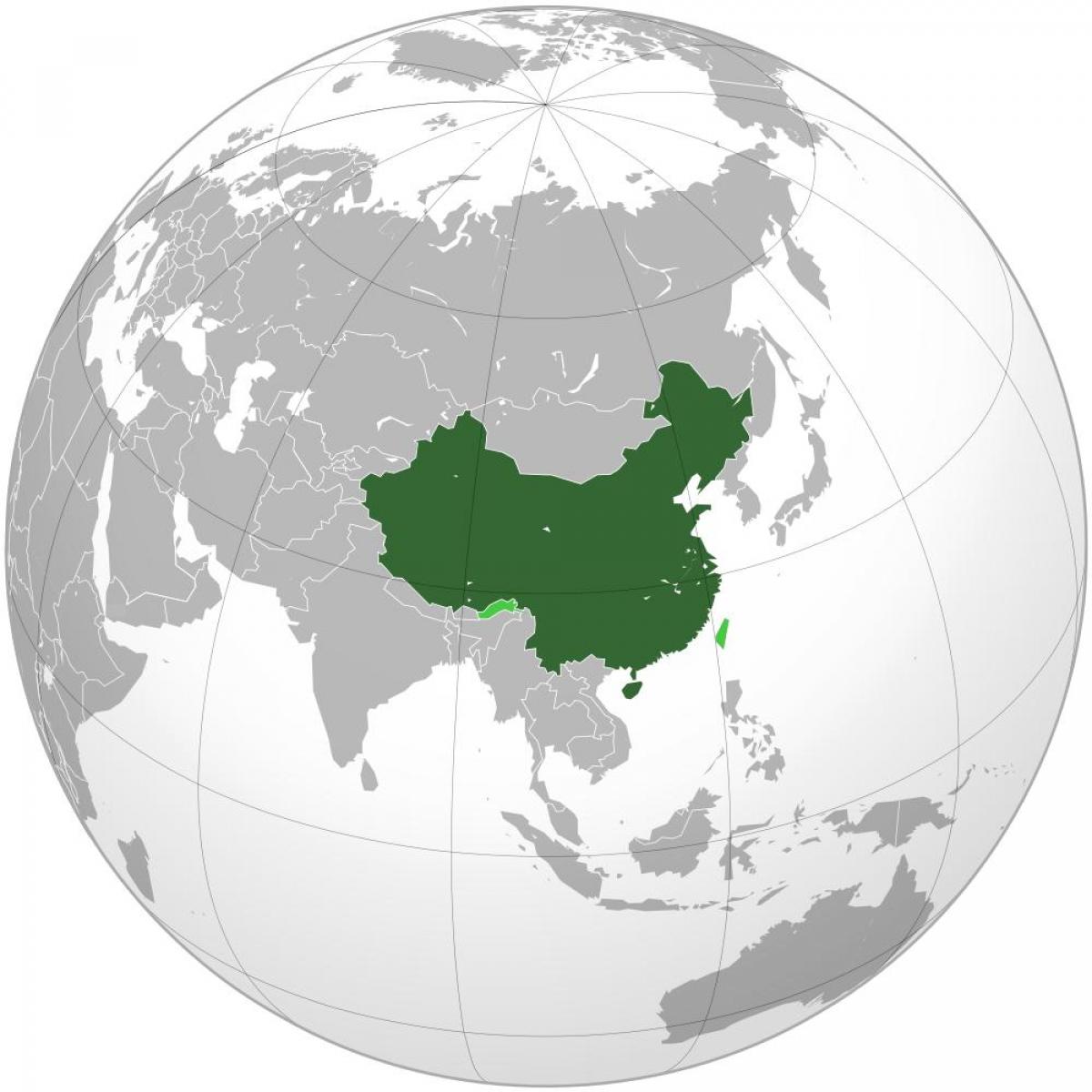 La carte de la chine monde