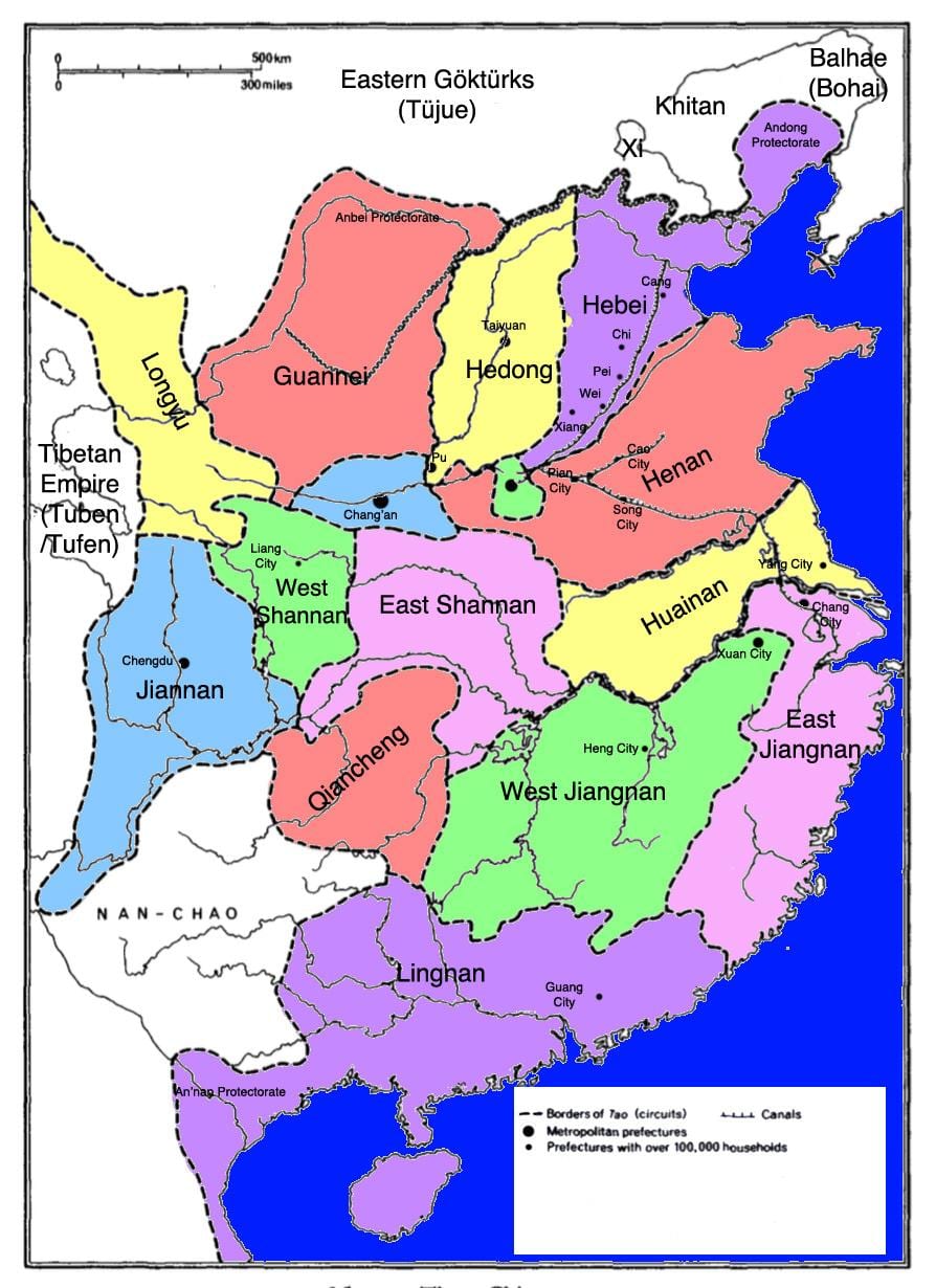 La carte de la chine de l'histoire
