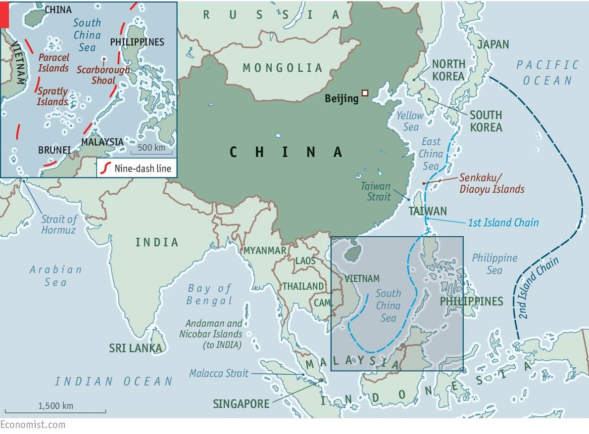 carte de la Chine îles