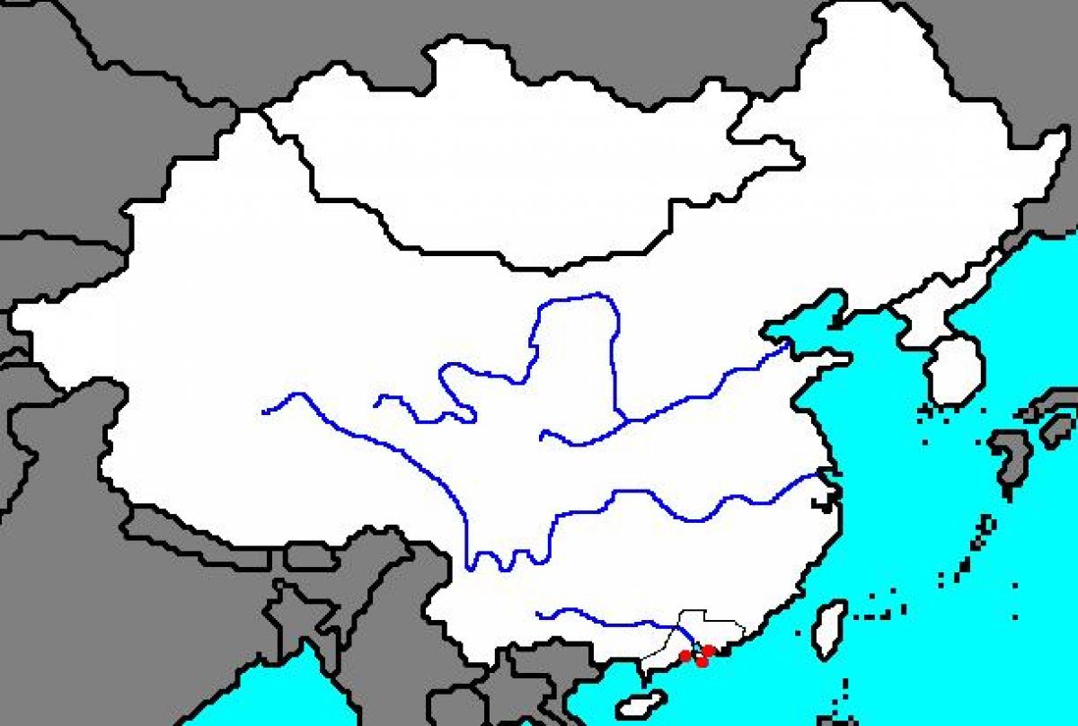 carte vierge de la Chine ancienne