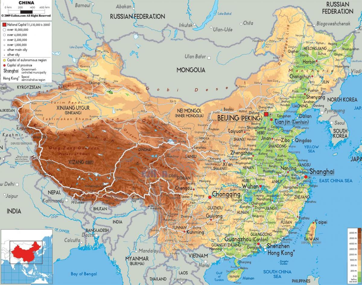 carte de la Chine