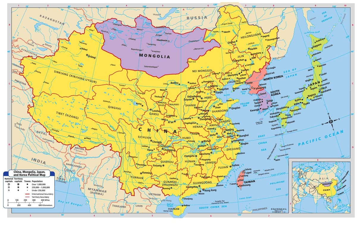 carte de la Chine
