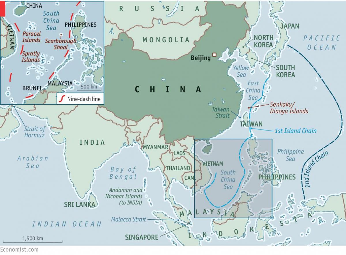 carte de la Chine îles