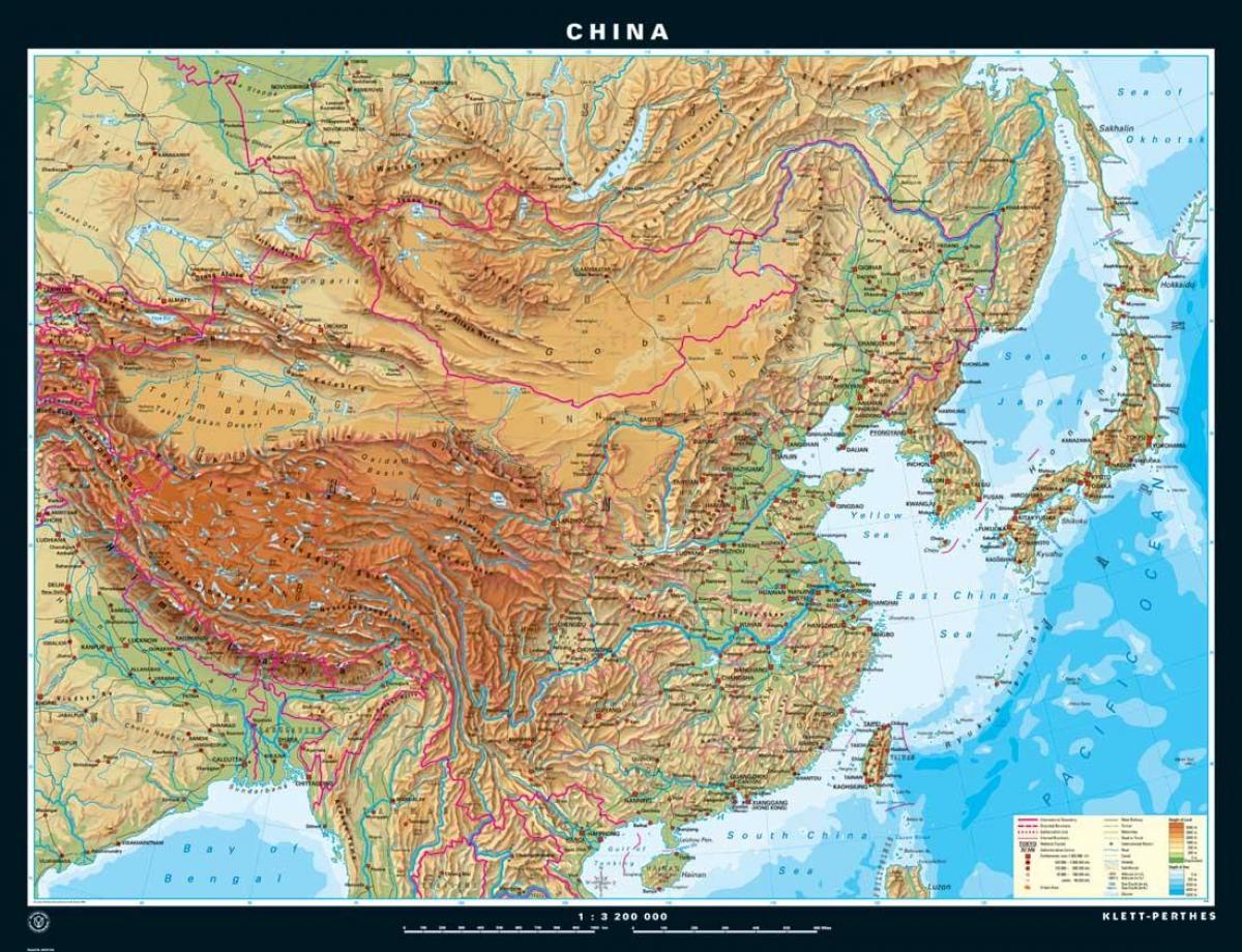 physiographiques carte de la Chine
