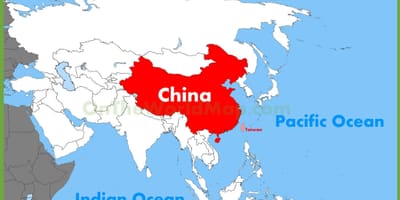 Chine asie-carte