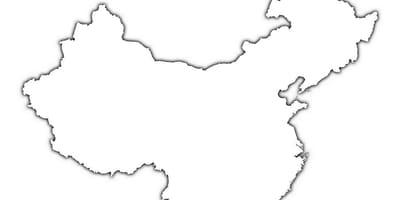 Carte de contour de la Chine