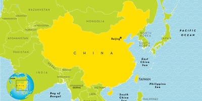 La carte de la chine pour les enfants