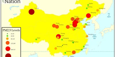 Carte de la Pollution en Chine
