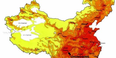 Carte de la Population de la Chine
