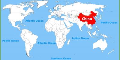 Monde carte de la Chine