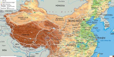Carte du monde version chinoise
