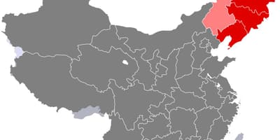Chine du nord-est de la carte
