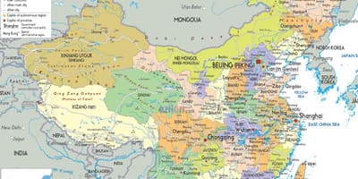 Politiques la carte de la Chine