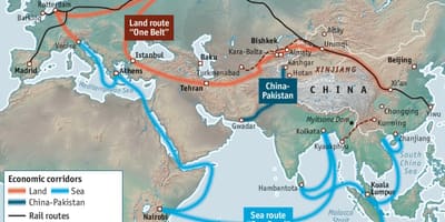 La chine la route de la soie du projet de la carte