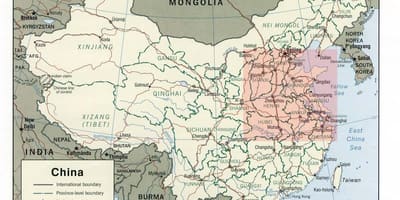 Carte de la plaine de la Chine du nord