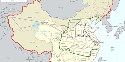 Carte de la Chine grand canal
