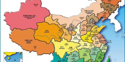 Carte des provinces de la Chine