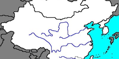 Carte vierge de la Chine ancienne