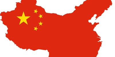 La carte de la chine drapeau