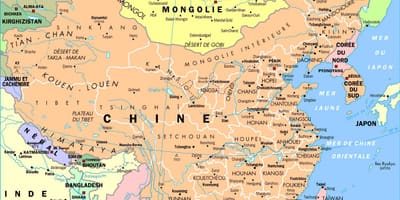 La carte de la chine hd
