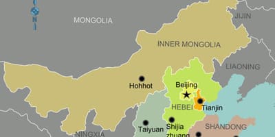 Carte du nord de la Chine