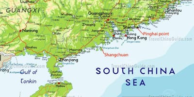Carte du sud-est de la Chine
