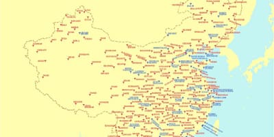 La chine la carte d'aéroports