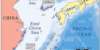 Carte de la mer de Chine orientale