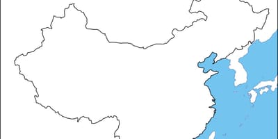 La chine carte vierge
